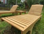 teak sunbed lounger cheap