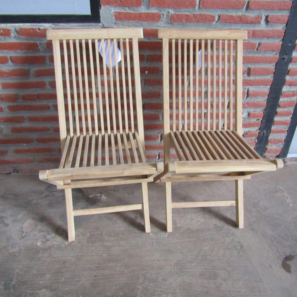 teak slatted folding chairs