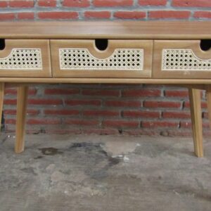 teak console table indoor