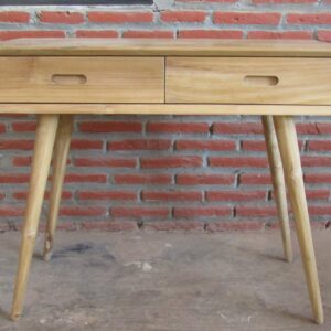 teak console table indoor