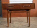 teak console table indoor