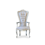 premium silver throne chair – 1 set classic accent design