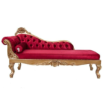 premium chaise lounge 1 seat luxury classic red velvet solid wood