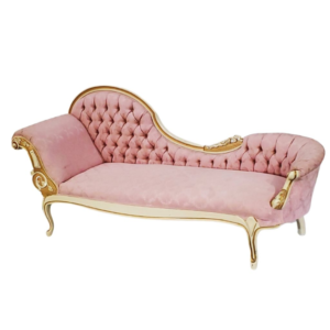 premium chaise lounge 1 seater elegant pink velvet luxury sofa