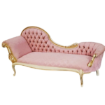 premium chaise lounge 1 seater elegant pink velvet luxury sofa