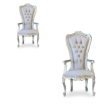 premium silver throne chair – 1 set classic accent design