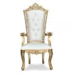 premium royal gold throne chair – 1 set luxury accent