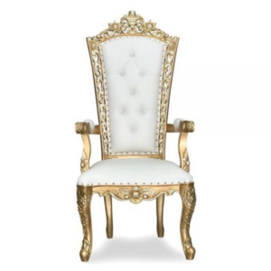 premium royal gold throne chair – 1 set luxury accent