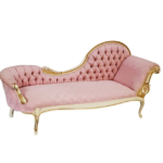 premium chaise lounge 1 seater elegant pink velvet luxury sofa