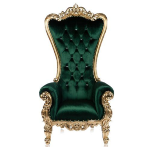 premium emerald green royal throne chair – 1 set