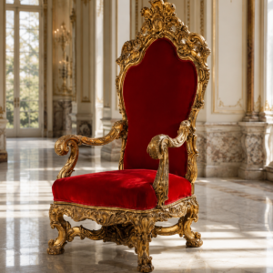 premium french régence throne chair – 1 set opulent design