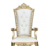premium royal gold throne chair – 1 set luxury accent