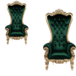 premium emerald green royal throne chair – 1 set