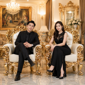 premium royal gold throne chair hand carved luxury classic armchair