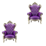 premium luxury purple royal throne chair high back gold carved accent armchair