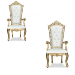 premium royal gold throne chair – 1 set luxury accent