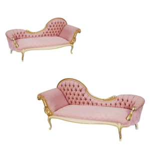premium chaise lounge 1 seater elegant pink velvet luxury sofa