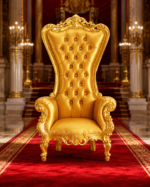 premium gold high back royal throne chair – 1 luxury set
