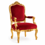 premium classic throne chair – gold leaf baroque masterpiece