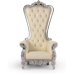 wholesale premium silver leaf wooden king throne chair – 1 piece