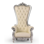 wholesale premium silver leaf wooden king throne chair – 1 piece