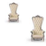 wholesale premium silver leaf wooden king throne chair – 1 piece