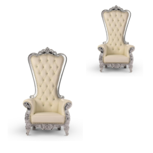 wholesale premium silver leaf wooden king throne chair – 1 piece