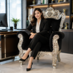 premium luxury throne chair – solid wood 1 set