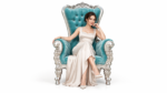 premium throne chair – soft cushion 1 piece luxury furniture